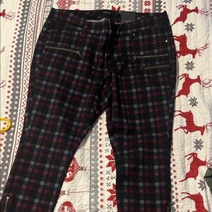 Torrid Plaid Capris - Red and Black